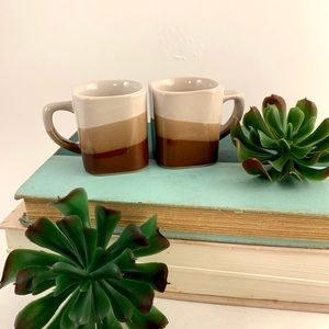 Earth Tone Demitasse Cups